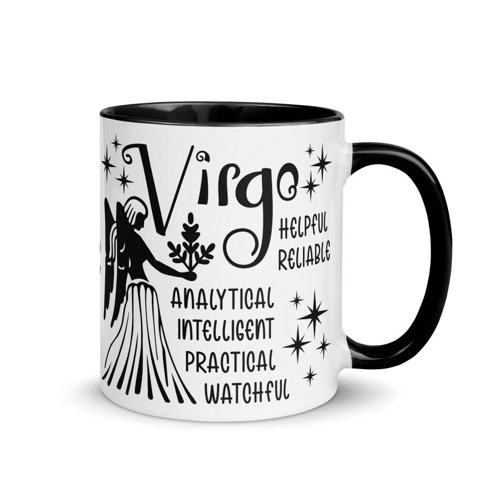 Virgo Zodiac Positive Traits 11 oz Mug with Black Handle - https://ascensionemporium.net